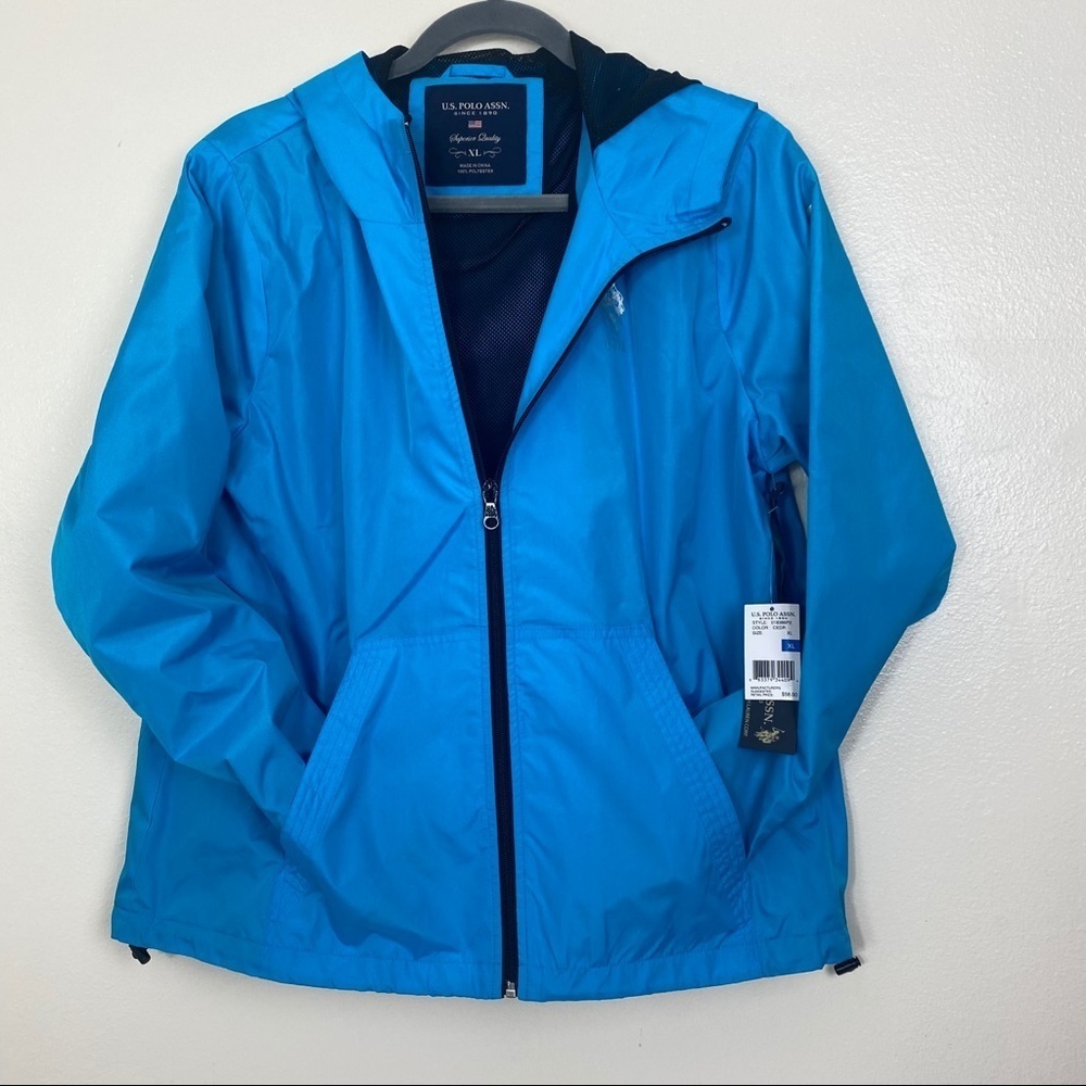 NWT U.S. POLO Logo Windbreaker Jacket SZ XL